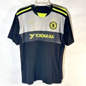 Chelsea Football Club Neon Green Gray Black Multicolor Short Sleeve Jersey